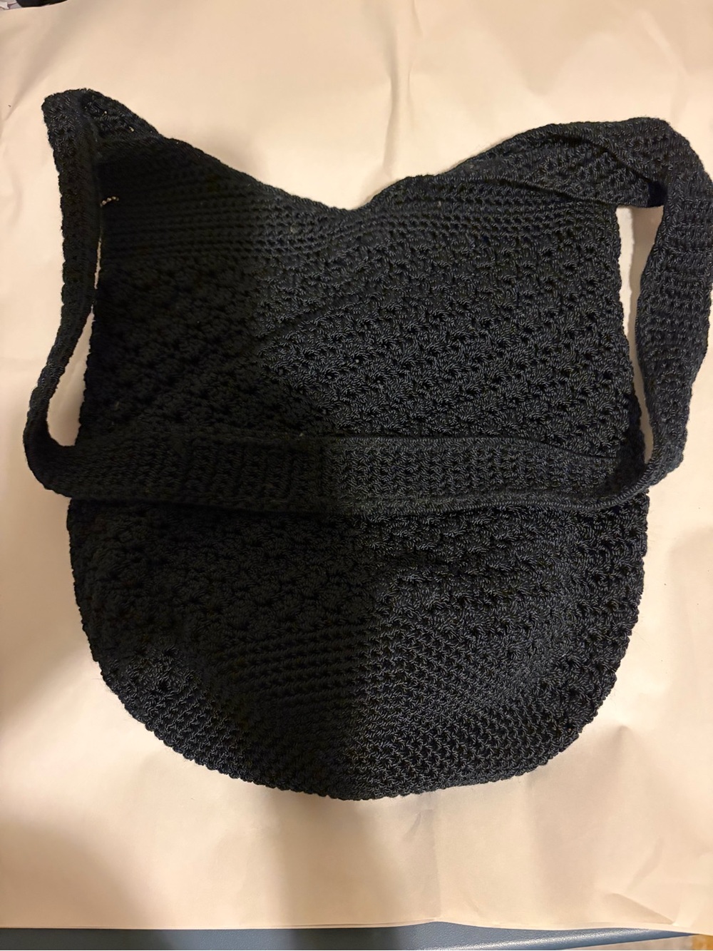 The Sak Black Crochet Shoulder Bag